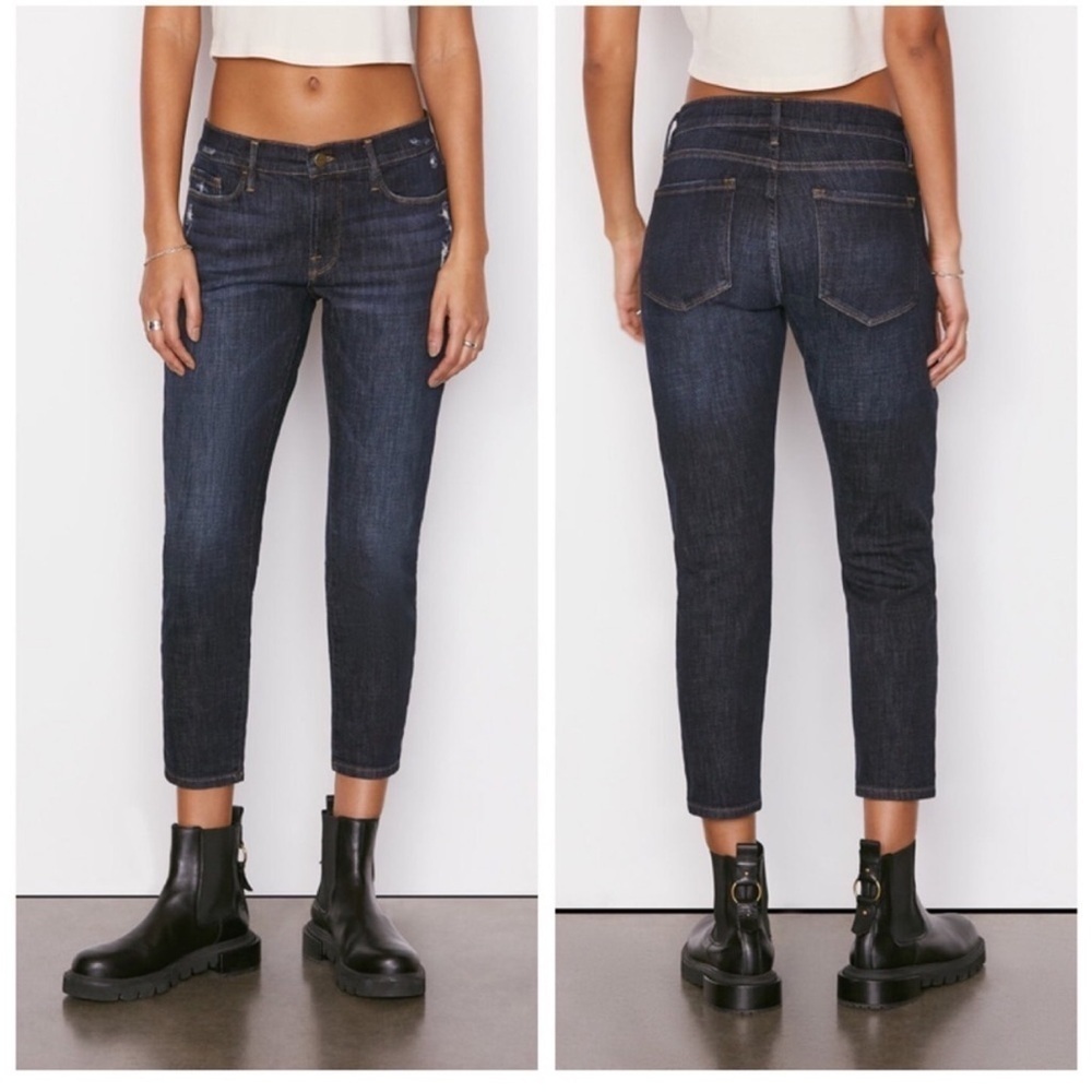 Frame Le Garçon Crop Covant Jeans Boyfriend